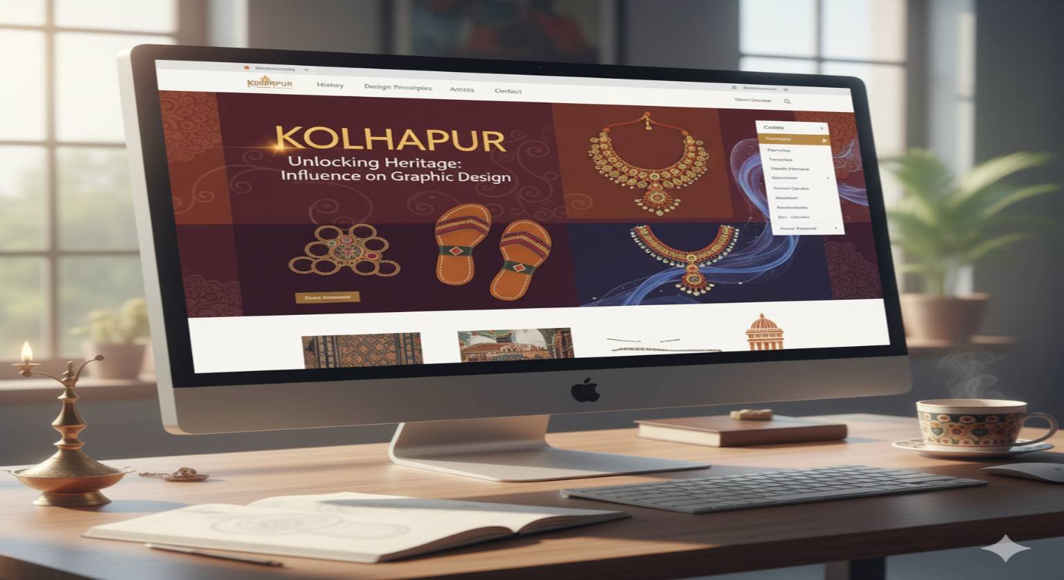 Unlocking Heritage: Kolhapur’s Influence on Graphic Design Website, India