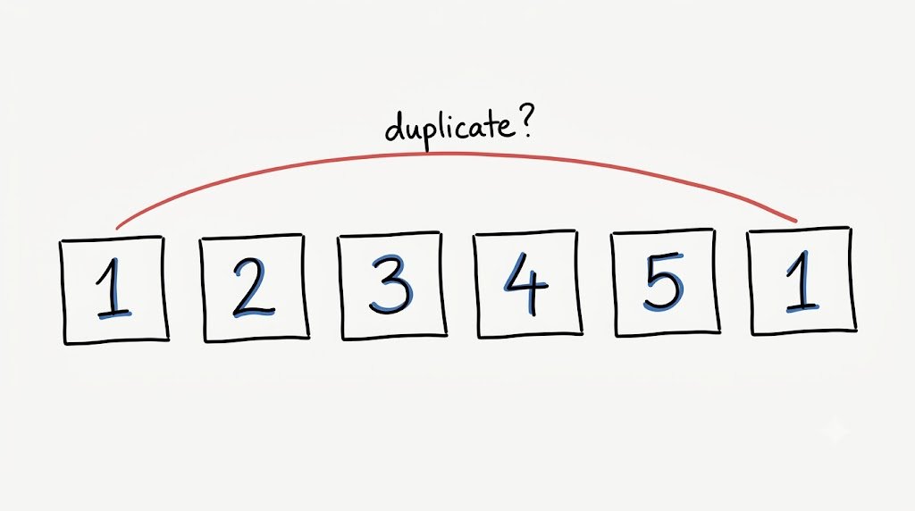 Contains Duplicate, Explained Properly: Why a Set Beats Sorting